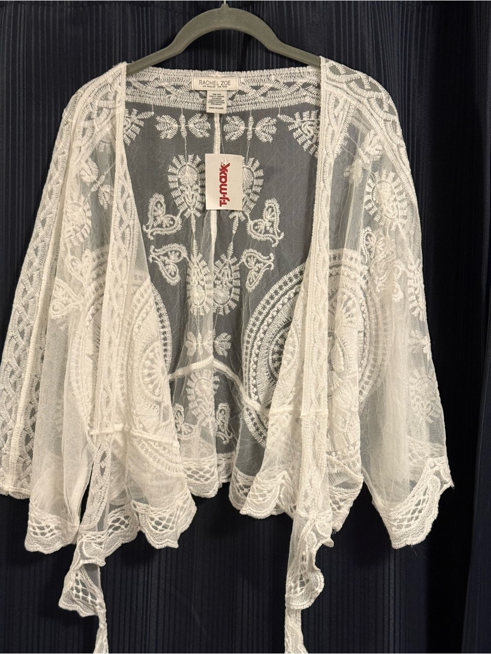Rachel Zoe White Lace Scarf Wrap